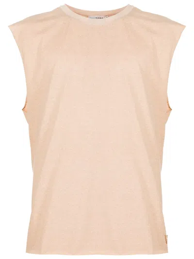 Amir Slama Logo-appliqué Tank Top In Brown
