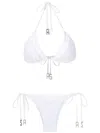 Amir Slama Logo-pendant Stretch Bikini In White