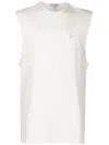 Amir Slama Logo-plaque Cotton Tank Top In White