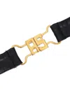 Amir Slama Logo-plaque Leather Belt In Black