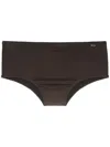 Amir Slama Badehose Mit Logo-schild In Brown