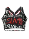 Amir Slama Logo-print Bikini Top In Black