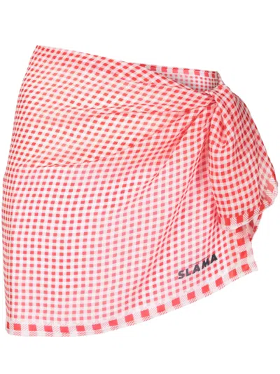 Amir Slama Rock Mit Vichy-karomuster In Red