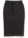 Amir Slama Neoprene Pencil Skirt In Black