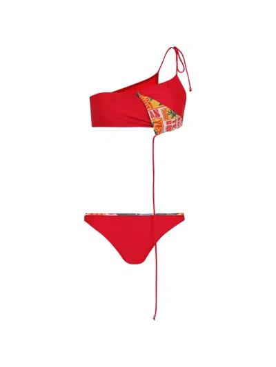 Amir Slama One-shoulder Bikini In Red