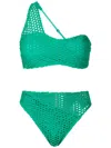 Amir Slama One-shoulder High-waist Bikini In Grün