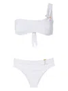 Amir Slama One-shoulder High-waisted Bikini In White