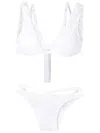Amir Slama Open-knit Layered Bikini Set In White