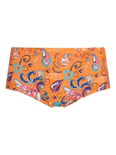 AMIR SLAMA PAISLEY-PRINT SWIM BRIEFS