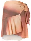 Amir Slama Paneled Gradient Wrap Skirt In Neutrals