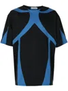 Amir Slama Panelled Round-neck T-shirt In Blue