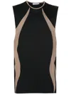 Amir Slama Panelled Round-neck Tank Top In Black