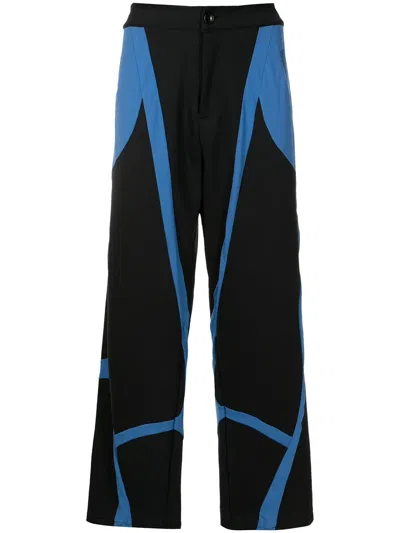 Amir Slama Panelled Straight-leg Trousers In Blue