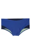 Amir Slama Panelled Drawstring Swimming Trunks In Blue