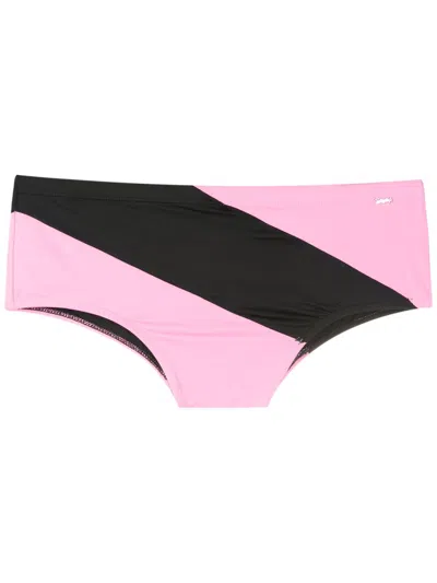 Amir Slama Badehose Mit Kontrasteinsatz In Black