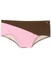Amir Slama Badehose Mit Kontrasteinsatz In Brown