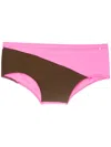 Amir Slama Badehose Mit Kontrasteinsatz In Brown