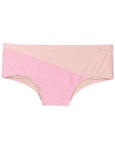 Amir Slama Badehose Mit Kontrasteinsatz In Pink