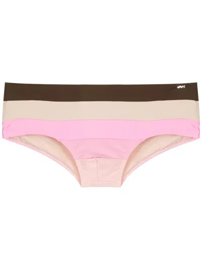 Amir Slama Badehose Mit Kontrasteinsatz In Pink