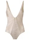 Amir Slama Panelled Swimsuit In Neutrals
