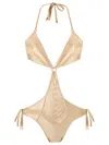 Amir Slama Panelled Swimsuit In Neutrals