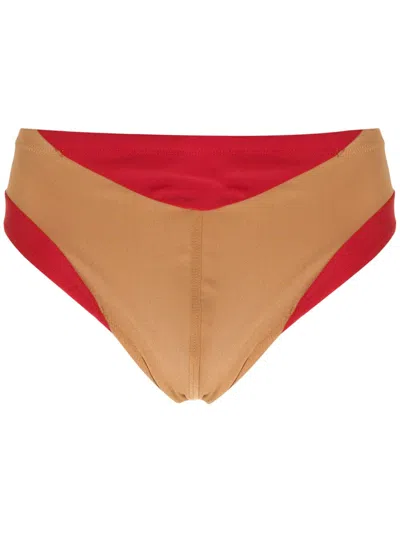 Amir Slama Panelled Two-tone Swimming Trunks In Multicolour