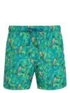 Amir Slama Parrot-print Swim Shorts In Green