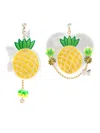 Amir Slama Pineapple Drop Earrings In Yellow