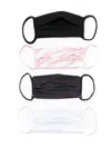 Amir Slama Pleated Face Masks (pack Of 4) In Multicolour