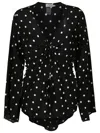 Amir Slama Polka-dot Pattern Silk Blouse In Black