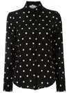 Amir Slama Polka-dot Pattern Silk Shirt In Black