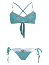 Amir Slama Print Pattern Bikini In Blue