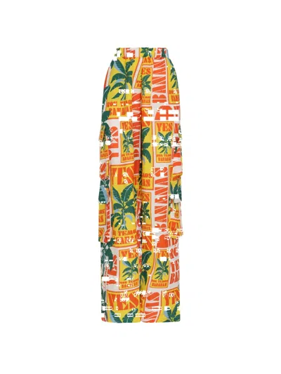 Amir Slama Print Pocket Trousers In Metallic