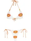 Amir Slama Print Sol Bikini Set In White