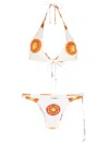 Amir Slama Print Sol Bikini Set In White