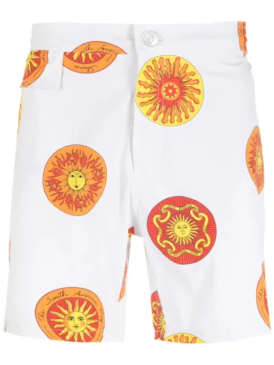 Amir Slama Print Sol Shorts In White