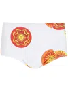 Amir Slama Print Sol Swimming Trunks In White