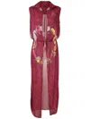 Amir Slama Printed Beach Dress In Red