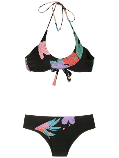 Amir Slama Printed Bikini Set In Black