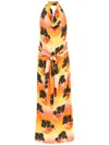 Amir Slama Printed Long Dress In Multicolour