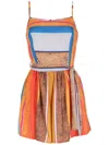 Amir Slama Printed Playsuit In Multicolour