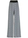 Amir Slama Printed Wide-leg Trousers In Black