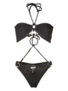 Amir Slama Ribbed-detail Halterneck Swimsuit In Black