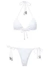 Amir Slama Ribbed Triangle-shape Bikini In White