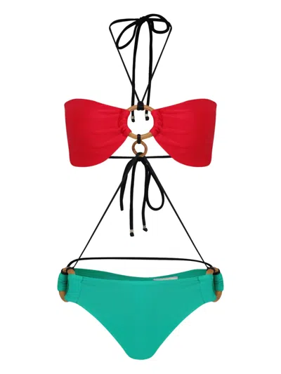 Amir Slama Ring-detail Bikini Set In Multi