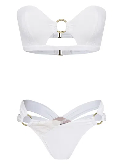 Amir Slama Ring-detail Bikini Set In White