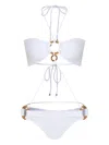 Amir Slama Ring-detail Halter Swimsuit In White