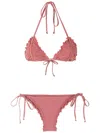 Amir Slama Ripple Effect Bikini Set In Pink