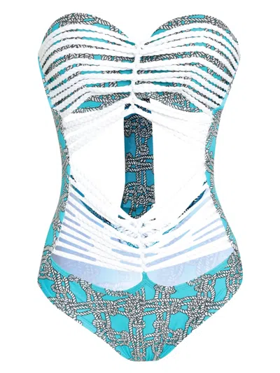 Amir Slama Rope Detailing One-piece In Blau