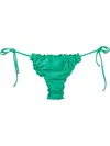 Amir Slama Ruched Bikini Bottons In Green